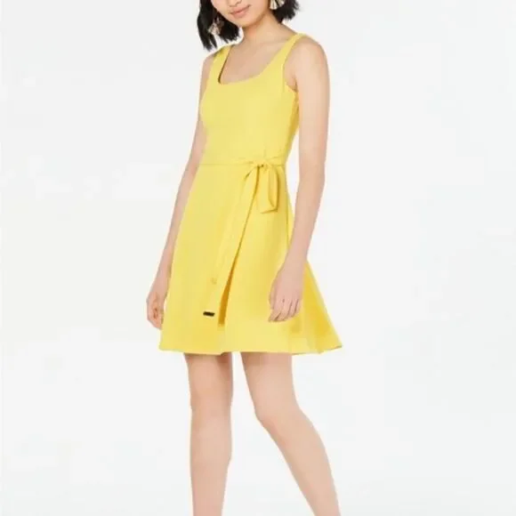 KENSIE Sleeveless Yellow Dress Size 14 - Picture 1 of 11